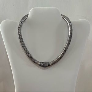 STERLING SILVER Round Wheat Chain Choker Necklace 4 oz .925 Silver